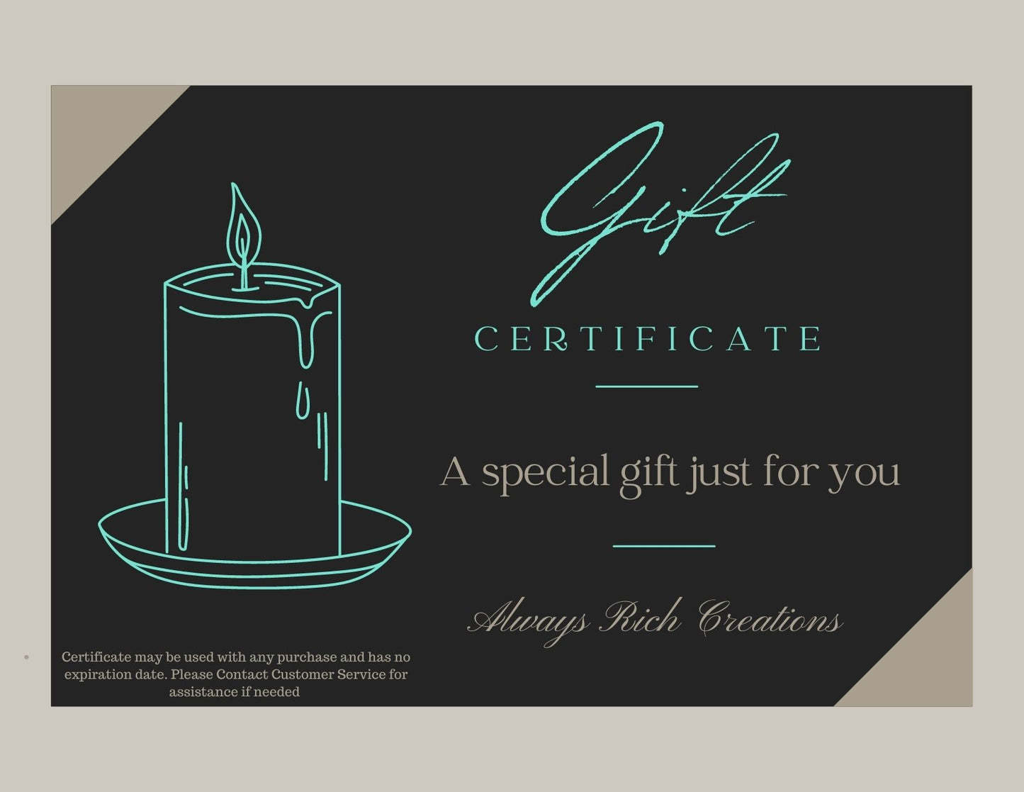 Always Rich Creations Gift Certificate