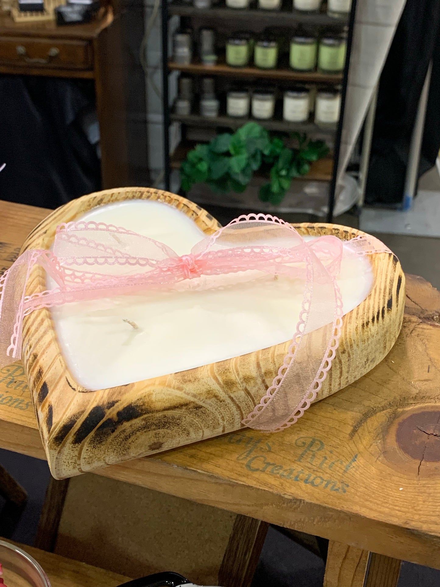 Heart bowl candle