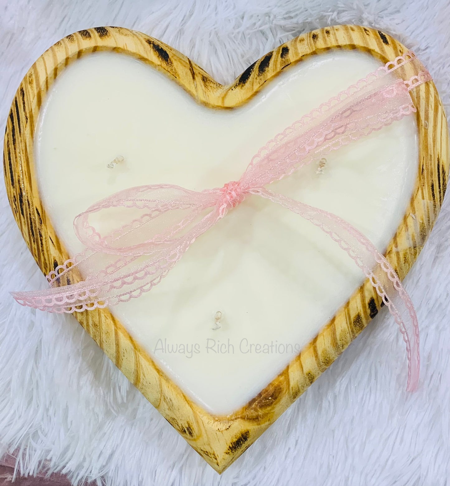 Heart bowl candle